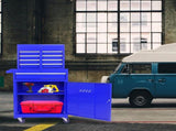 Detachable 5 Drawer Tool Chest with Bottom Cabinet and One Adjustable Shelf--Blue 35102521