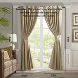 ZNTS Pleat Curtain Panel with Tieback B035129639