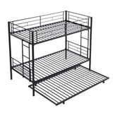 METAL Bunk Bed with trundle Black W311120500