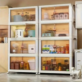 Four-layer plastic box-oversized box, foldable stacked containers and foldable 63190713
