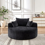 55''L Chenille Sponge single sofa,No Assembly Required,Fluffy Modern Sleeper Chair for Living room, W834P221028