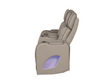 Fortuner Modern Style Upholstery Recliner Loveseat Made with Wood & Massage Function Included-Gray B009P287713