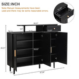 ON-TREND Elegant Shoe Cabinet with Arched Doors and Drawer, Cream Style Storage Sideboard with WF321210AAB