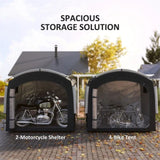 Black Bike Storage Shed Tent for 3-4 Bicycles 60961106