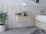 Floating Nightstand Flopini, One Drawer, Light Gray Finish B092123165