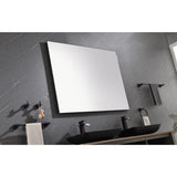 48x36 Inch LED Backlit Bathroom Mirror with Metal Frame, Wall Mounted Vanity Mirror with Smart Touch 95902060