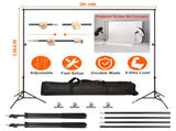 Adjustable Photo Backdrop Stand, 510ft Crossbar & 2.56.5ft Support Stands, AluminumIron 12065229