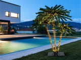 3-Piece Pre-Lit Palm Tree Set - 4/5/6ft Heights, 930 Warm White LEDs, Green PVCMetal 88432254