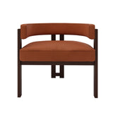 COOLMORE Modern Accent Chair Teddy Upholstered Armchair with Open Back 3 Legs Barrel Dining Chair W395P233458