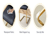 Black PU Dining Chair Set.Uniquely designed black dinings. PU material, paired with gold metal W2920P233520