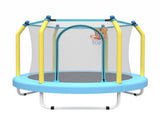 55-inch Trampoline for Kids Indoor & Outdoor Small Toddler Trampoline with Basketball Hoop 04726113