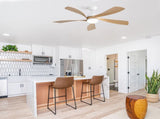 52 Inch Modern Led Ceiling Fan With 3 Color Dimmable 5 ABS Blades Remote Control Reversible DC Motor W934P187538