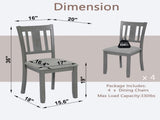 Wooden Dining Chairs Set of 4, Kitchen Chair with Padded Seat, Upholstered Side Chair for Dining 36989505