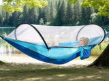 3-in-1 Camping Hammock with Automatic Pop-Up Mosquito Net, Lightweight 70D Nylon Portable Hammock 89048089