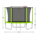 ZNTS 8FT TRAMPOLINE Green K1163P147161