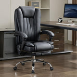 Massage Office Chair with Heat and 6 Vibration Points,Executive Office Chair with Foot Rest and W1521P299229