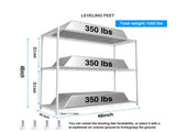 3 Tier Wire Shelving Unit, 1050 LBS NSF Height Adjustable Metal Garage Shelves, Heavy Duty W155091054