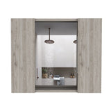 Artemisa Medicine Cabinet, Double Door, Mirror, One External Shelf -Light Gray B07092059