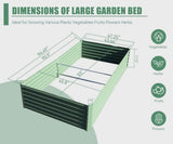 8x4x1.5 ft Galvanized Raised Garden Bed, Outdoor Planter Garden Boxes Large Metal Planter Box for W1859P197977