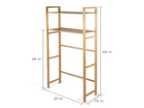 64 in Freestanding Over-the-Toilet Shelf Unit, Bamboo 41567200