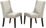 ZNTS Modern Faux Leather White Tufted Set of 2 Chairs Dining Seat Chair HSESF00F1503