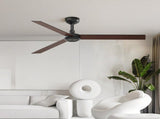 52 inch Modern Ceiling Fan with Lights,Remote Control, 3 Plywood Blades,6-Speed,Dimmable, Noiseless 85199647