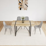 Dinings Set of 4, Modern Accents with Linen Fabric Upholstered Seat, Spoon Shape Kitchen 64149135