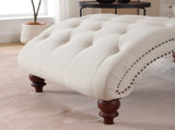Classical Velvet Recliner Chair with Button Tufting & Silver Nailhead Trim - Vintage Style Lounge W2795P479253