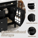 36'' Bathroom Vanity with Top Sink, Modern Bathroom Storage Cabinet with 2 Drawers and a Tip-out N710P230246B