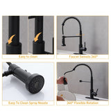 Premium Stainless Steel Pull-Out Kitchen Faucet with Flexible Spray Head for Effortless Sink Tasks T3609P347454