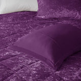 Full/Queen Velvet Comforter Set with Throw Pillow B03595930