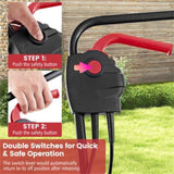 10 ampere 13 inch electric rope lawn mower with dual safety switches -Red 49464649