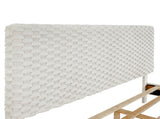 Findlay Plush 3D Upholstered Platform Bed in White Dove T2574P241780