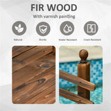 5 ft Wooden Garden Bridge Arc Footbridge 59761306