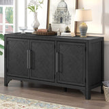 U_Style Designed Storage Cabinet Sideboard with MDFPine veneer , Adjustable Shelves, Suitable for N711P283696B