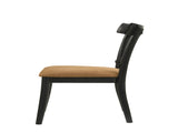 Hillary Brown Leather Aire, Walnut & Black Finish Side Chair B2726P380829