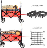 ZNTS Collapsible Heavy Duty Beach Wagon Cart Outdoor Folding Utility Camping Garden Beach Cart with 33073905