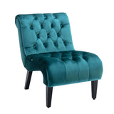COOLMORE Modern Velvet Armless Accent Living Room Chair / Leisure Chair,Upholstered Fabric Button W39550125