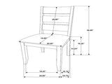 Set of 2 Upholstered Seat Dining Chairs in Knotty Nutmeg Finish B016P223095