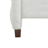 Marcella Upholstered Shelter Headboard Bed Set, King, Antique White Polyester B2719P238224