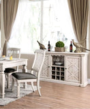 ZNTS Transitional 2pcs Side Chairs Antique White Solid wood Gray Fabric Dining Room Furniture Chair Bold B011P203543