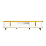 ON-TREND Luxury Minimalism TV Stand Open Storage Shelf for TVs Up to 85", Entertainment Center WF320395AAK