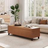 STORAGE PU OTTOMAN Orange Brown N757P191012T