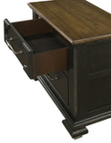 1pc Traditional 2-Drawer Nightstand Wooden Bedroom Furniture Gray Brown Finish Metal knobs B011P218285