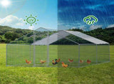 13 x 10 ft Large Metal Chicken Coop, Walk-in Poultry Cage Chicken Hen Run House with Waterproof 35453642