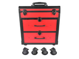 Portable 3-Tier Rolling Makeup Case with Universal Wheels for Makeup, Nail Art, Hair Styling Tools 99353214