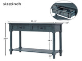 Series Console Table Traditional Design with Two Drawers and Bottom Shelf 25384136
