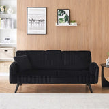 Minimalist style, straight-line corduroy sofa suitable for sitting and lying in the living room and W1658P251975