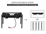 Outdoor Camp Stove High Pressure Propane Gas Cooker Portable Cast Iron Patio 48315558
