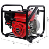 Gas Engine Powered Water Pump 3" inlet&outlet, Flow264Gpm , 7HP Engine 212CC, EPA Certificated, 3in W465P236907